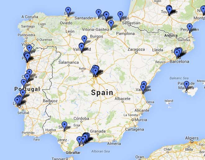 CHAdeMO mapa