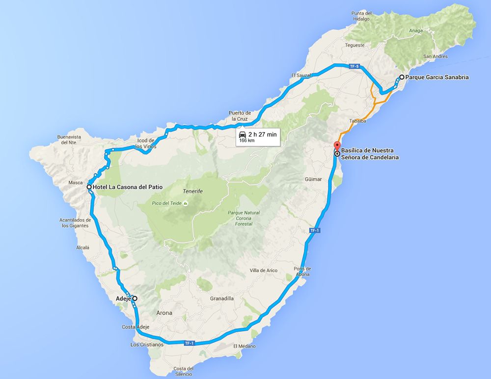 vive tenerife 2015 -recorrido