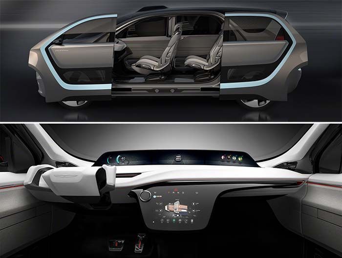 Puertas correderas e interior del Chrysler Portal