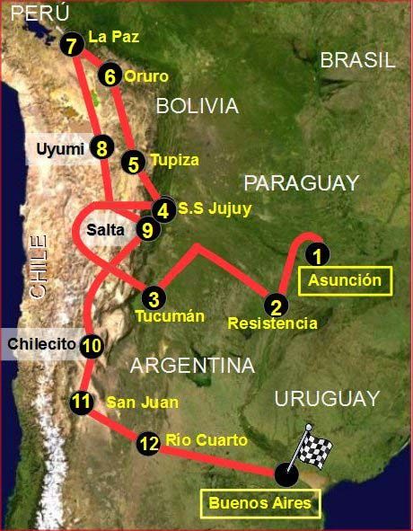 Recorrido del Dakar 2017