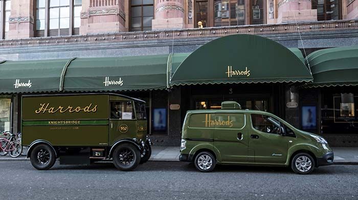 Hace 100 años Harrods ya utilizaba furgonetas eléctricas para el reparto
