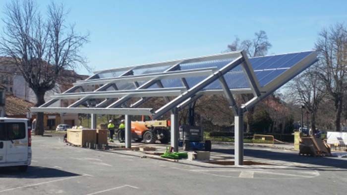 La electrolinera solar de La Granja, en Segovia
