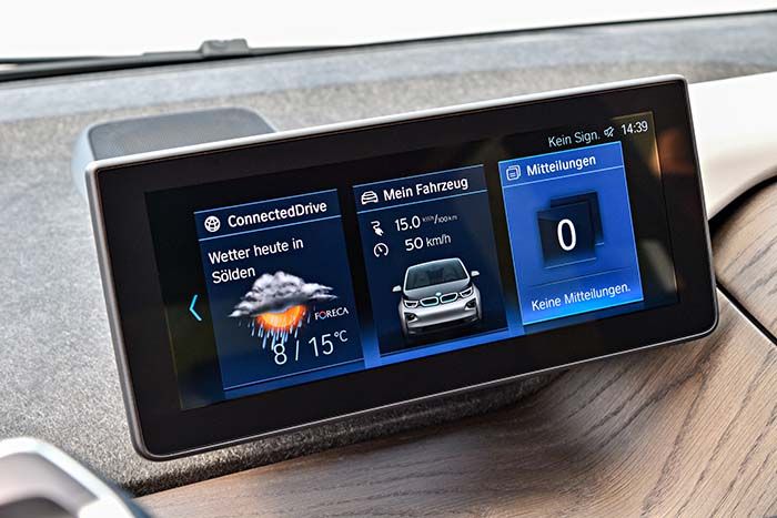 Nueva pantalla del salpicadero del BMW i3