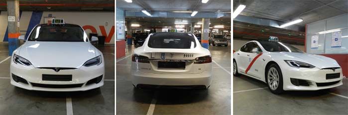 El Tesla Model S homologado para el servicio de taxi de Madrid