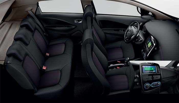 Interior nuevo Renault Zoe R110 Blueberry Purple