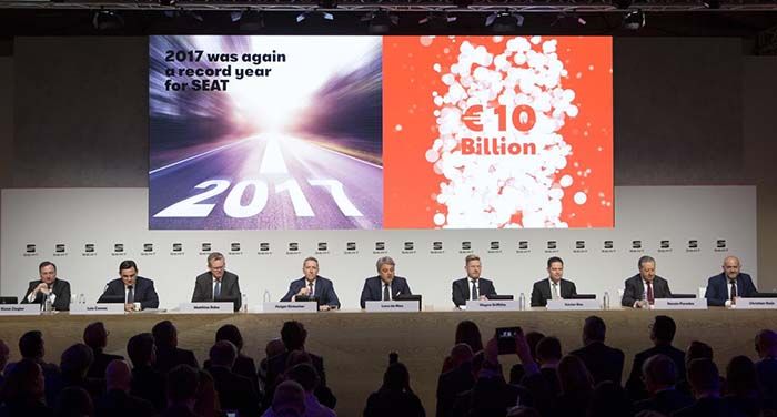 Presentación anual de resultados de SEAT a los medios de comunicación en Madrid