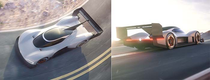 Render del prototipo eléctrico del Volkswagen para Pikes Peak
