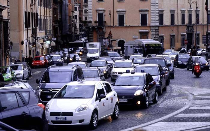Roma es una de las ciudades más congestionadas del mundo