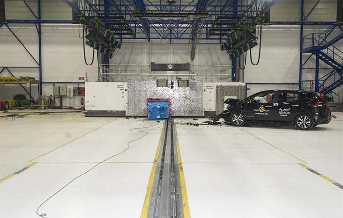 Crash test del nuevo Nissan Leaf para EuroNCAP 2