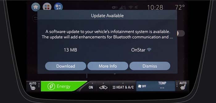 Actualización por OTA en el Chevrolet Bolt