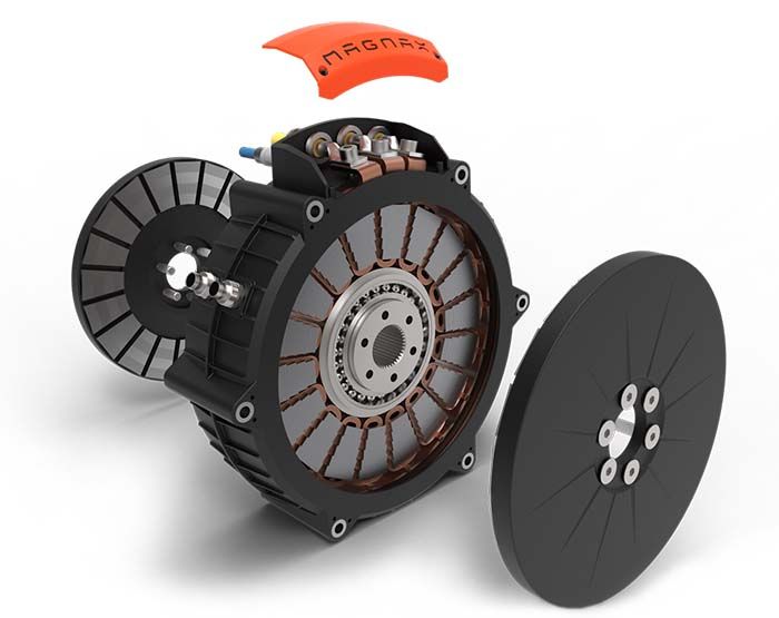 Motor eléctrico de flujo axial de Magnax