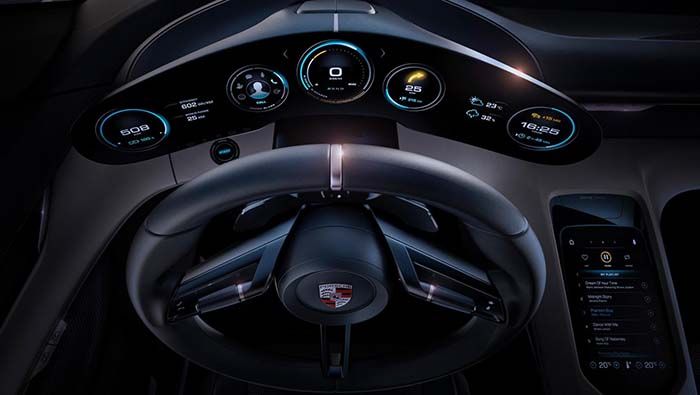 Panel de instrumentación del Porsche Taycan
