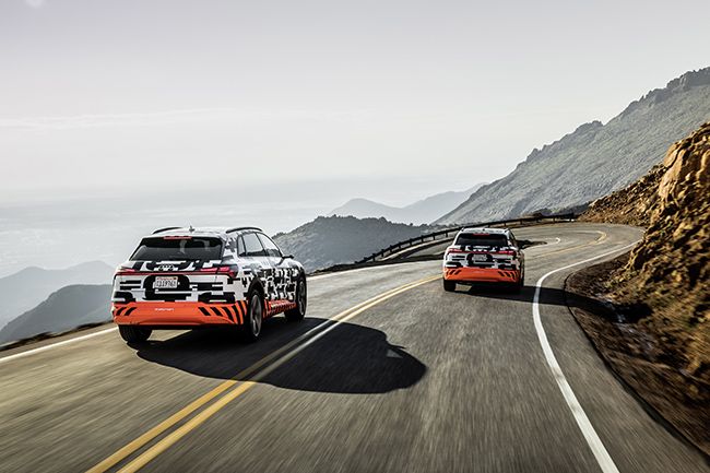 Audi e-tron durante la prueba de Pikes Peak