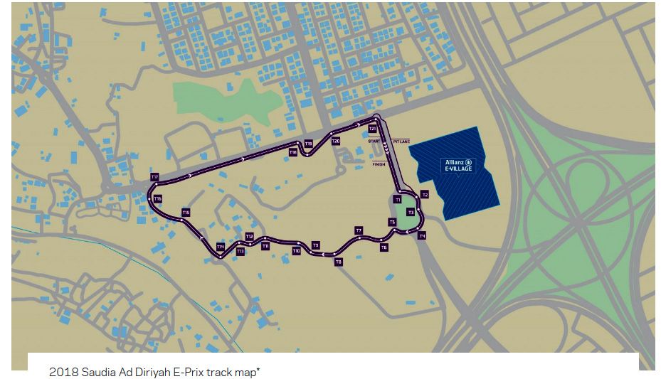 Circuito del Saudia Diriyah Fórmula E Prix