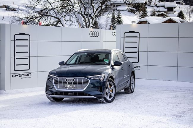 Flota eléctrica de Audi e-tron para el Foro Económico Mundial de Davos