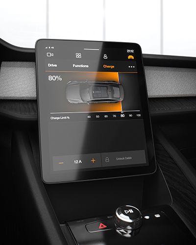 Pantalla de 11" del Polestar 2,