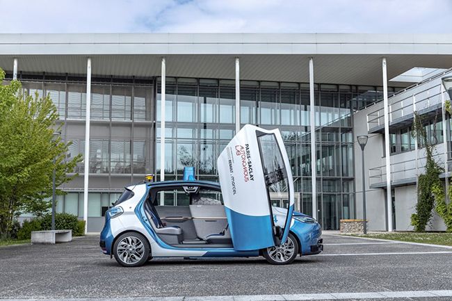 El Renault ZOE Cab es el vehículo autónomo del proyecto París- Saclay Autonomous Lab.