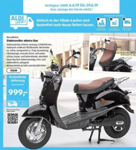 Catálogo de Aldi Alemania con la eRetro Star.