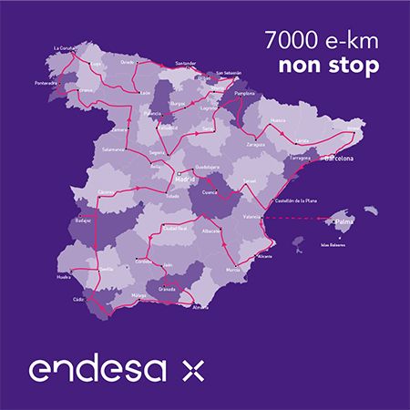 Ruta del e-Reto. 7.000 km en 7 días a bordo de un LEAF e+.