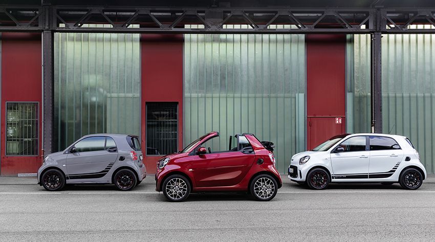 Nuevos smart EQ: EQ fortwo, EQ fortwo cabrio y EQ forfour.
