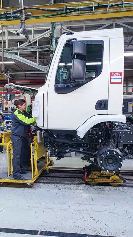 Renault Trucks ha dedicado un espacio específico para producir camiones eléctricos en la planta.