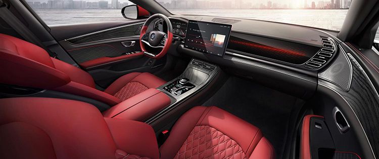 Interior del vehículo premium.