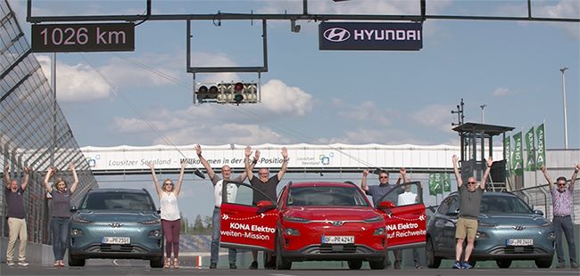 Las pruebas realizadas con los tres Hyundai KONA ELéctrico fueron un éxito. 