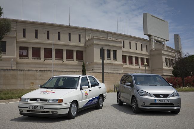 SEAT Toledo eléctrico y SEAT Mii electric en Montjuic.