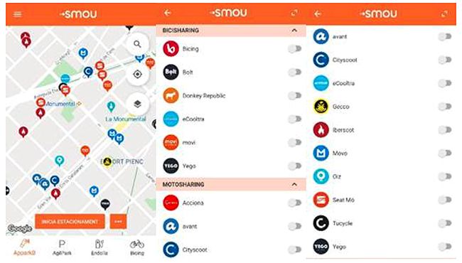La aplicación smou.