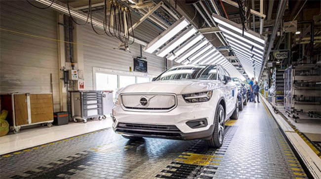 Producción del Volvo XC40 Recharge en Gante.