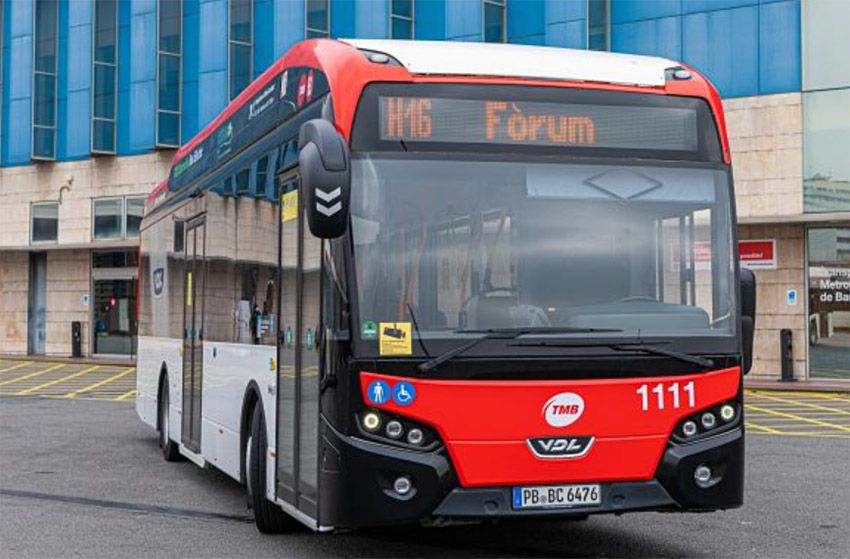 Uno de los autobuses eléctricos de las pruebas del proyecto.