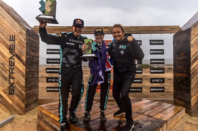 Podio del equipo Rosberg X Racing.