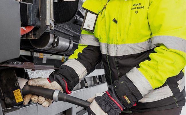 La prueba se realizó con un Volvo FMX con una batería de 264 kWh.