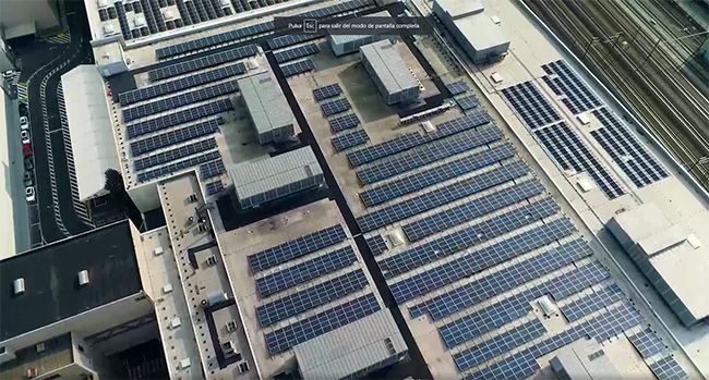 Audi Bruselas. Paneles solares.