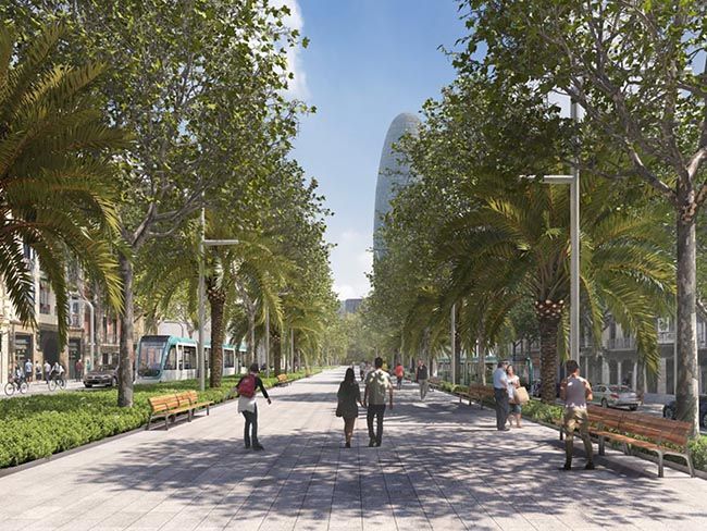 Avda. Diagonal de Barcelona.