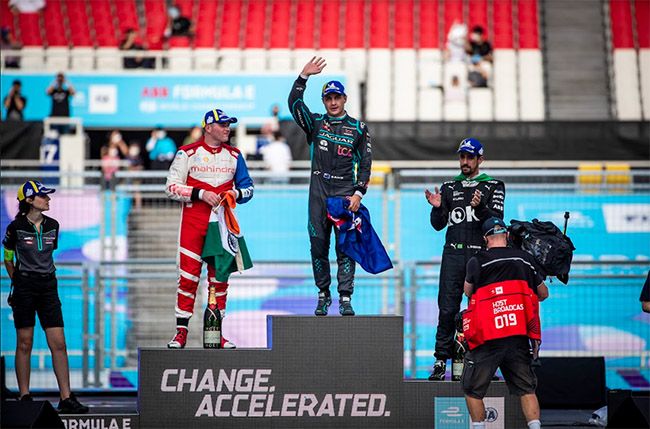 Podio del primer E-Prix de Seúl.