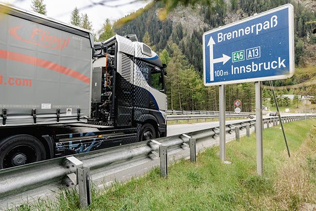 Cruzando el Paso de Brenner.
