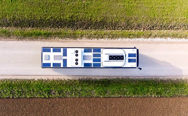 Vista de los paneles solares de Sono Motors