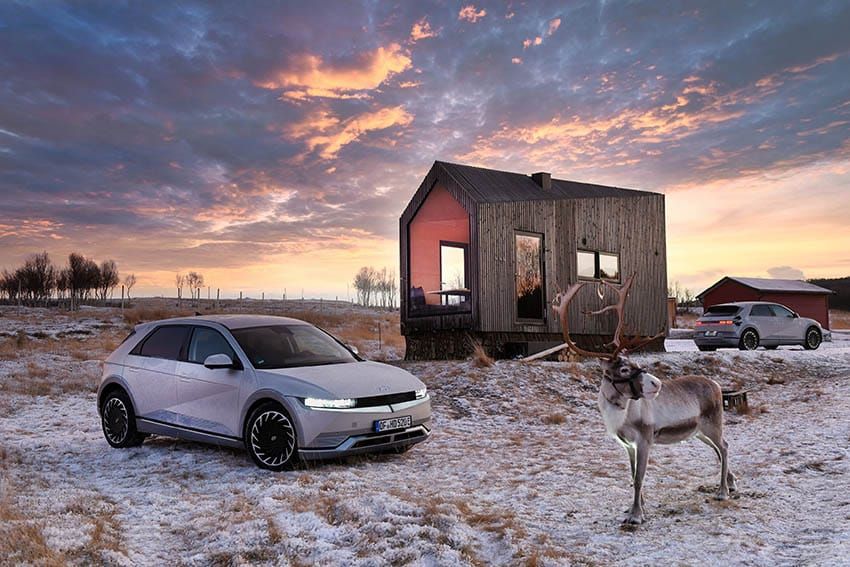 IONIQ 5, proyecto de carga bidireccional en la granja noruega Tromsø Arctic Reindeer.