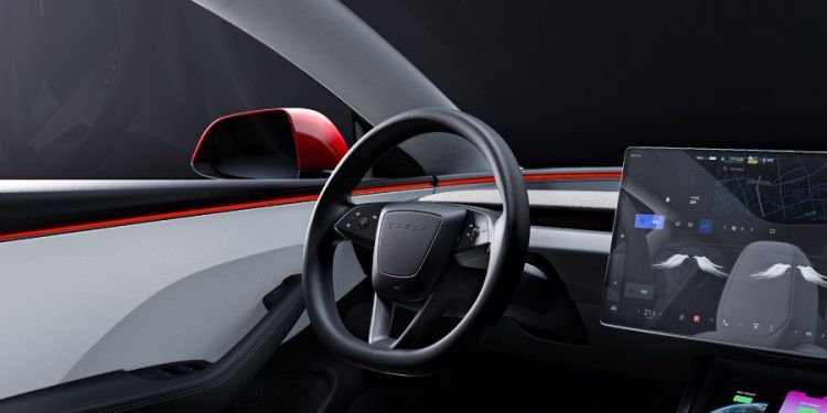 Volante sin palancas de Tesla Model 3