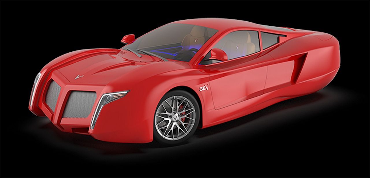 Bricklin 3EV deportivo eléctrico de tres ruedas